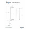 Walk-in sprchový kout VAYO CHROM, 90 cm, 200 cm, Univerzální Levé / Pravé, Čiré bezpečnostní sklo - 8 mm, Chrom/Leštěný hliník (ALU)