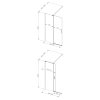 Walk-in sprchový kout VAYO CHROM, 90 cm, 200 cm, Univerzální Levé / Pravé, Čiré bezpečnostní sklo - 8 mm, Chrom/Leštěný hliník (ALU)