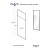 Walk-in sprchový kout ICON BLACK, 120 cm, 200 cm, Univerzální Levé / Pravé, Čiré bezpečnostní sklo - 8 mm, Černá  DOPRAVA ZDARMA