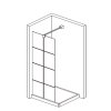 Walk-in sprchový kout ALBOX BLACK, 80 cm, 200 cm, Univerzální Levé / Pravé, Malované bezpečnostní sklo - 8 mm, Černá