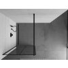 Walk-in sprchový kout ALBOX BLACK, 80 cm, 200 cm, Univerzální Levé / Pravé, Malované bezpečnostní sklo - 8 mm, Černá