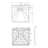Čtvercová sprchová vanička VEXO - bílá, Bílá, Bez nožiček, 90 cm, 90 cm