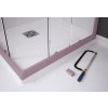 Pevná stěna BE.COLORS F1, 70 cm, Fasciato bezpečnostní sklo - 6 mm, 496 champagne
