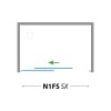 Sprchové dveře DECO N1FS, 130 cm,  Levé (SX), Reflex bezpečnostní sklo - 6 mm, Hliník ossidato  DOPRAVA ZDARMA