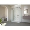 Sprchové dveře DECO N1FS, 140 cm,  Levé (SX), Fasciato bezpečnostní sklo - 6 mm, Černá  DOPRAVA ZDARMA
