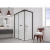 Sprchové dveře DECO N1FS, 140 cm,  Levé (SX), Fasciato bezpečnostní sklo - 6 mm, Černá  DOPRAVA ZDARMA