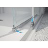 Sprchové dveře DECO N1FS, 140 cm,  Levé (SX), Fasciato bezpečnostní sklo - 6 mm, Černá  DOPRAVA ZDARMA