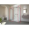 Pevná stěna DECO F1AB, 80 cm, Millerighe bezpečnostní sklo - 6 mm, Černá  DOPRAVA ZDARMA