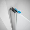 Pevná stěna DECO F1AB, 80 cm, Millerighe bezpečnostní sklo - 6 mm, Černá  DOPRAVA ZDARMA