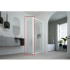 Pevná stěna DECO F1C, 70 cm, Fasciato bezpečnostní sklo - 6 mm, Černá  DOPRAVA ZDARMA