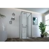Sprchové dveře DECO N2B, 75 cm, Fasciato bezpečnostní sklo - 6 mm, Černá  DOPRAVA ZDARMA