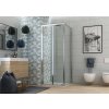 Sprchové dveře ESSENCE N2S, 75 cm, Čiré bezpečnostní sklo - 6 mm, Hliník ossidato  DOPRAVA ZDARMA