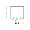 Sprchové dveře ESSENCE N2B, 70 cm, Čiré bezpečnostní sklo - 6 mm, Bílá  DOPRAVA ZDARMA