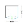 Sprchové dveře ESSENCE N2B, 80 cm, Čiré bezpečnostní sklo - 6 mm, Bílá  DOPRAVA ZDARMA