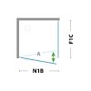 Sprchové dveře ESSENCE N1B, 90 cm, Čiré bezpečnostní sklo - 6 mm, Hliník ossidato  DOPRAVA ZDARMA