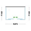 Sprchové dveře ESSENCE N2FS, 150 cm, Stampato C bezpečnostní sklo - 6 mm, Bílá  DOPRAVA ZDARMA