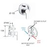Podomítková baterie  s přepínačem PIRA 0914 - černá matná