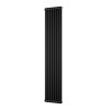 Koupelnový radiátor TUBUS 2 černá barva, Černá , 50 cm, 180 cm, Středové 50 mm  DOPRAVA ZDARMA
