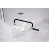 Sprchová zástěna FLEX - MARTE NEW, 130 - 150 cm, 185 cm,   Zavírání do středu