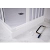 Sprchová zástěna FLEX - MARTE NEW, 130 - 150 cm, 185 cm,   Zavírání do středu