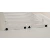 Koupelnový radiátor PERTH černá barva, Černá , 60 cm, 175 cm, Středové 50 mm  DOPRAVA ZDARMA