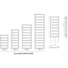 Koupelnový radiátor PERTH černá barva, Černá , 60 cm, 175 cm, Středové 50 mm  DOPRAVA ZDARMA