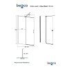 Walk-in sprchový kout VAYO GOLD, 100 cm, 200 cm, Univerzální Levé / Pravé, Čiré bezpečnostní sklo - 8 mm, Zlatá  DOPRAVA ZDARMA