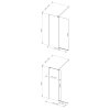 Walk-in sprchový kout VAYO GOLD, 100 cm, 200 cm, Univerzální Levé / Pravé, Čiré bezpečnostní sklo - 8 mm, Zlatá  DOPRAVA ZDARMA