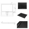 Obdélníková sprchová vanička AXIM - STONE EFFECT, Stone efect, 120 cm, 80 cm