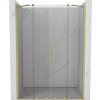 MEXEN/S - Velar Duo posuvné sprchové dveře 150, transparent, zlato kartáčovaná 871-150-000-02-55