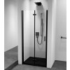 ZOOM BLACK sprchové dveře do niky 900mm, čiré sklo, levé