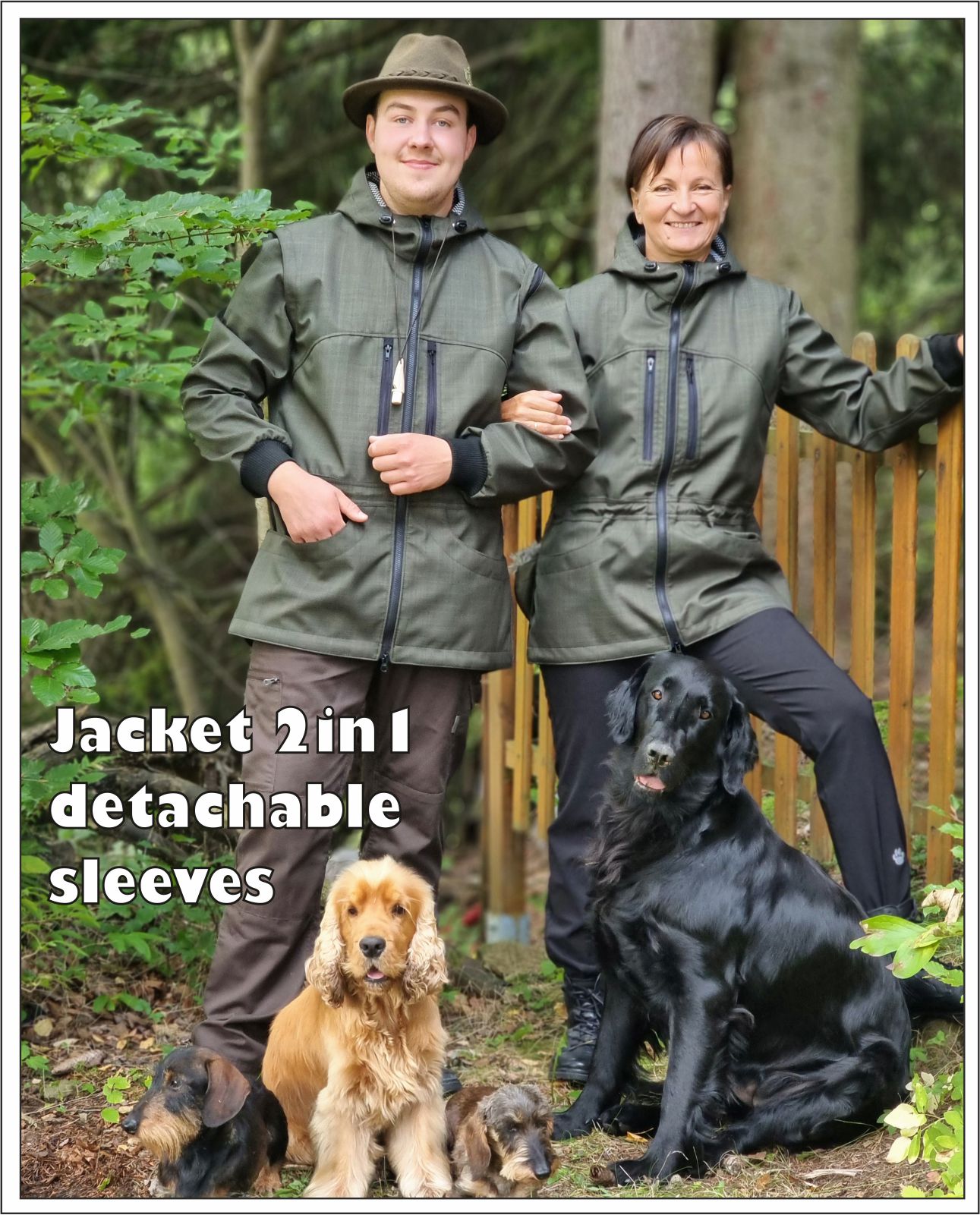 2in1 jacket detachable sleeves