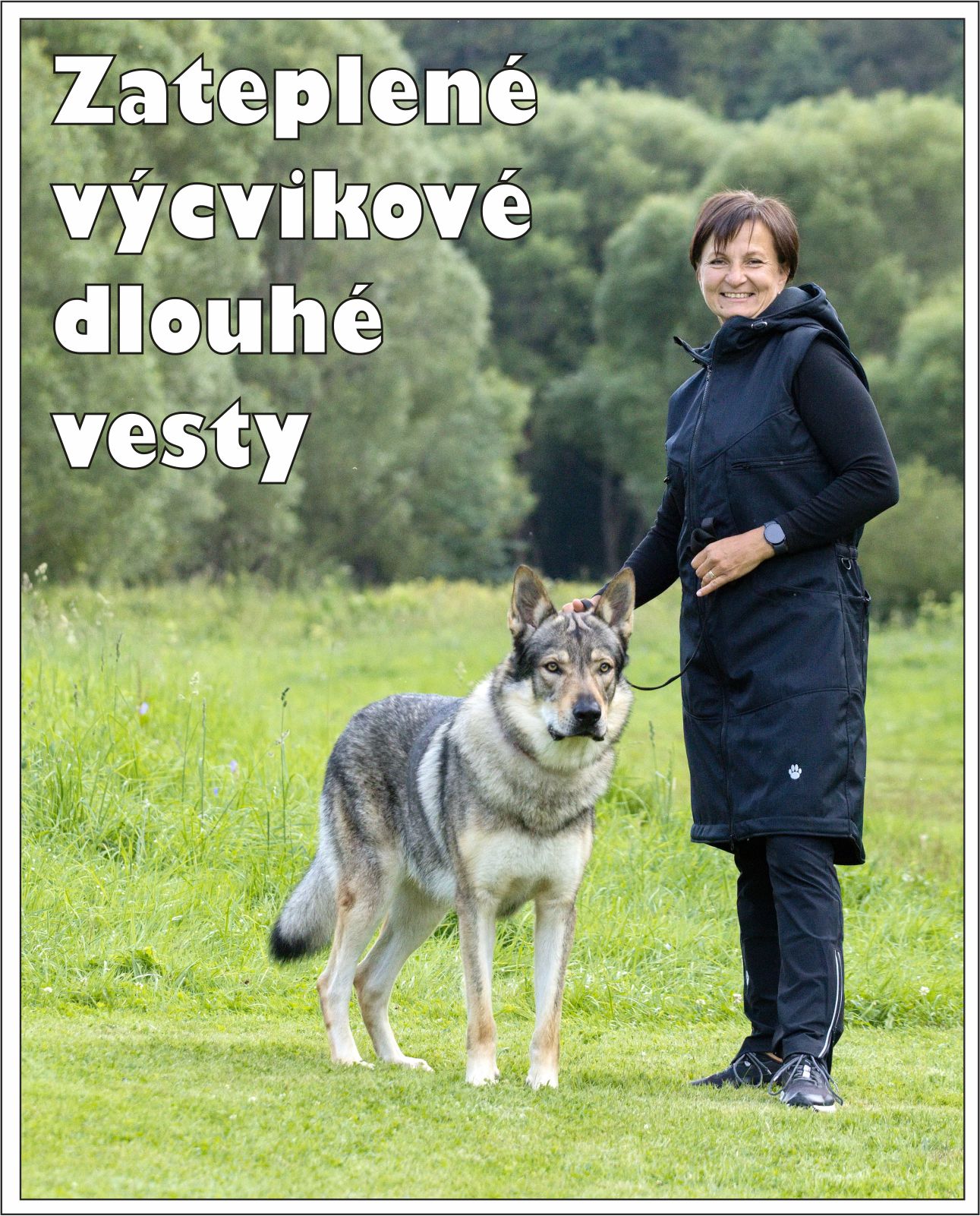 Zateplená dlouhá vesta