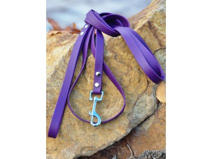 Leash HEXA width 16 mm purple