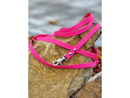 Leash HEXA  width 20 mm pink fuchsia