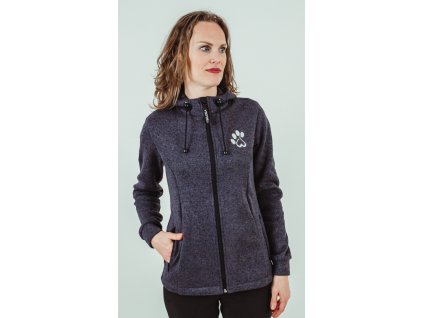 Dámská mikina s kapucí Lady Jersey černý melír