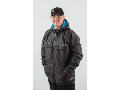 Pánská zimní bunda Pupa Warm černá /tyrkys fleece UNISEX -  vel.Sp