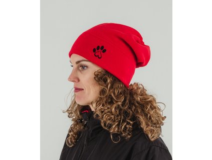 Tunel fleece Paw Love 2v1 červený