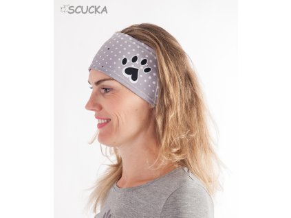 Čelenka šedobílá