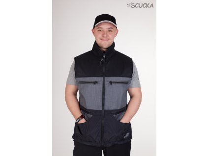 Pánská vesta Fit Soft Unisex šedá