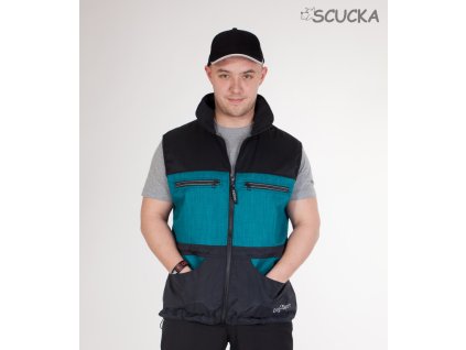 Pánská vesta Fit Soft Unisex Petrol Blue