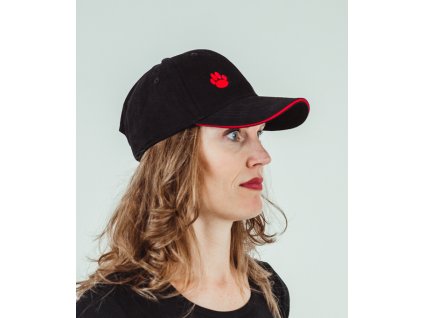 Cap paw black/red
