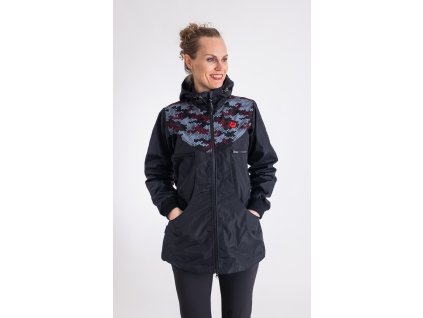 Dámská výcviková jarní bunda Lady Long Camo Heart červená