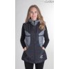 Women's vest with hood Tina Soft gray