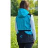 Women's vest with hood Tina Soft turquoise