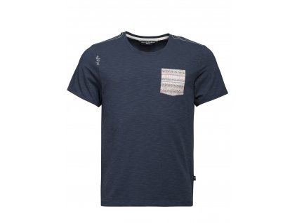POCKET ORNAMENT-DARK BLUE-L pánské tričko tmavě modré