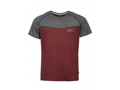 FALUN-BLACK/DARK RED-L pánské tričko černočervené