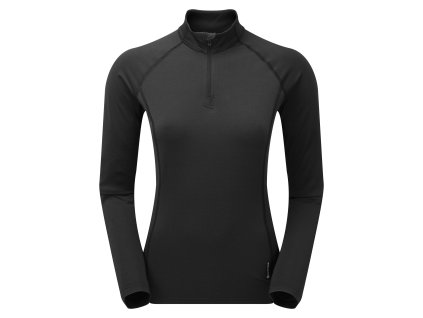 FEM DART THERMO ZIP NECK-BLACK-UK10/S dámské triko dlouhý ruk. černé