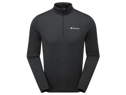 DART ZIP NECK-BLACK-XS pánské triko dlouhý ruk. černé