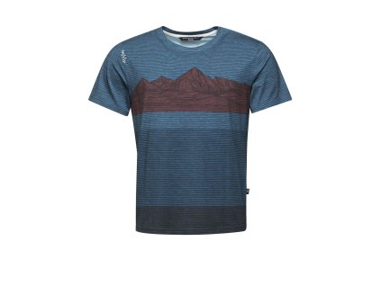 MOUNTAIN STRIPES-BLUE / DARK BLUE-L pánské tričko modro tmavě modré
